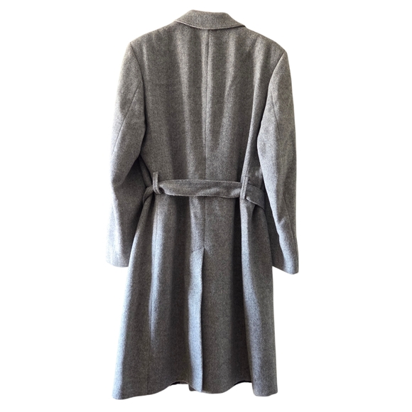 McGregor Women's Coat Gray Size EU 42 US XL Wool Belted Pockets Button Down - Picture 11 of 15